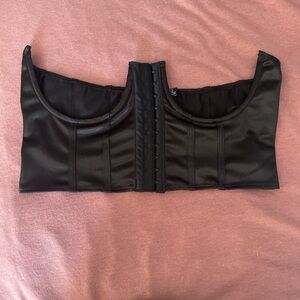 Black Boohoo Underbust Corset size 14